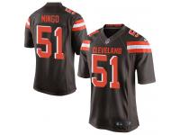 Men Nike NFL Cleveland Browns #51 Barkevious Mingo Authentic Elite Home Brown Jersey
