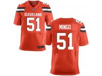 Men Nike NFL Cleveland Browns #51 Barkevious Mingo Authentic Elite Orange Jersey