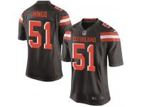 Men Nike NFL Cleveland Browns #51 Barkevious Mingo Home Brown Game Jersey