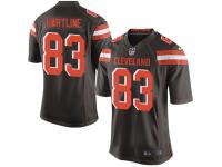 Men Nike NFL Cleveland Browns #83 Brian Hartline Authentic Elite Home Brown Jersey