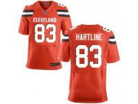 Men Nike NFL Cleveland Browns #83 Brian Hartline Authentic Elite Orange Jersey