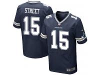 Men Nike NFL Dallas Cowboys #15 Devin Street Authentic Elite Home Navy Blue Jersey