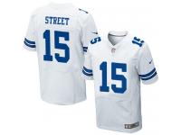 Men Nike NFL Dallas Cowboys #15 Devin Street Authentic Elite Road White Jersey