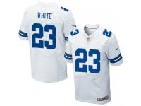 Men Nike NFL Dallas Cowboys #23 Corey White Authentic Elite Road White Jersey