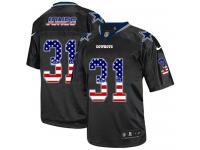 Men Nike NFL Dallas Cowboys #31 Byron Jones Black USA Flag Fashion Limited Jersey