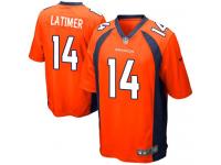 Men Nike NFL Denver Broncos #14 Cody Latimer Home Orange Game Jersey