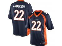 Men Nike NFL Denver Broncos #22 C.J. Anderson Navy Blue Limited Jersey