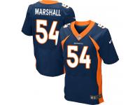 Men Nike NFL Denver Broncos #54 Brandon Marshall Authentic Elite Navy Blue Jersey