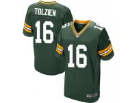 Men Nike NFL Green Bay Packers #16 Scott Tolzien Authentic Elite Home Green Jersey