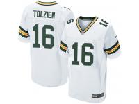 Men Nike NFL Green Bay Packers #16 Scott Tolzien Authentic Elite Road White Jersey