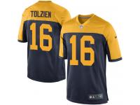 Men Nike NFL Green Bay Packers #16 Scott Tolzien Navy Blue Game Jersey