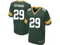 Men Nike NFL Green Bay Packers #29 Casey Hayward Authentic Elite Home Green Jersey