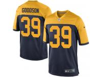 Men Nike NFL Green Bay Packers #39 Demetri Goodson Navy Blue Game Jersey