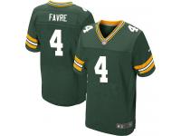 Men Nike NFL Green Bay Packers #4 Brett Favre Authentic Elite Home Green Jersey