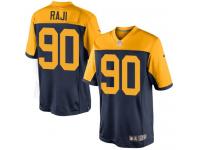 Men Nike NFL Green Bay Packers #90 B.J. Raji Navy Blue Limited Jersey