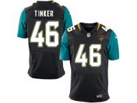 Men Nike NFL Jacksonville Jaguars #46 Carson Tinker Authentic Elite Black Jersey