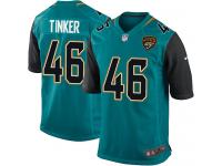 Men Nike NFL Jacksonville Jaguars #46 Carson Tinker Home Teal Green Game Jersey