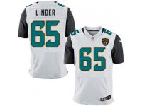 Men Nike NFL Jacksonville Jaguars #65 Brandon Linder Authentic Elite Road White Jersey