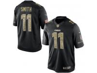 Men Nike NFL Kansas City Chiefs #11 Alex Smith Black Salute to Service Limited Jersey