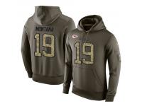 Men Nike NFL Kansas City Chiefs #19 Joe Montana Olive Salute To Service KO Performance Hoodie
