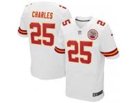 Men Nike NFL Kansas City Chiefs #25 Jamaal Charles Authentic Elite Road White Jersey