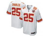 Men Nike NFL Kansas City Chiefs #25 Jamaal Charles Road White Game Jersey