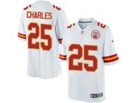 Men Nike NFL Kansas City Chiefs #25 Jamaal Charles Road White Limited Jersey