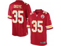 Men Nike NFL Kansas City Chiefs #35 Christian Okoye Home Red Limited Jersey