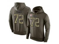 Men Nike NFL Kansas City Chiefs #72 Eric Fisher Olive Salute To Service KO Performance Hoodie