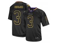 Men Nike NFL Minnesota Vikings #3 Blair Walsh Authentic Elite Lights Out Black Jersey