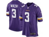 Men Nike NFL Minnesota Vikings #3 Blair Walsh Home Purple Game Jersey