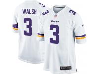 Men Nike NFL Minnesota Vikings #3 Blair Walsh Road White Game Jersey