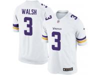 Men Nike NFL Minnesota Vikings #3 Blair Walsh Road White Limited Jersey