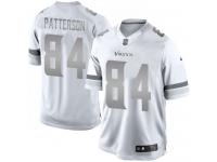 Men Nike NFL Minnesota Vikings #84 Cordarrelle Patterson White Platinum Limited Jersey