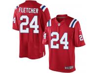 Men Nike NFL New England Patriots #24 Bradley Fletcher Red Limited Jersey