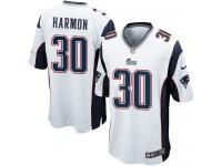 Men Nike NFL New England Patriots #30 Duron Harmon Road White Game Jersey