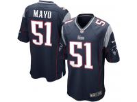 Men Nike NFL New England Patriots #51 Jerod Mayo Home Navy Blue Game Jersey