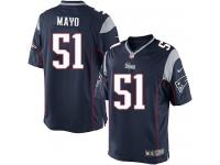 Men Nike NFL New England Patriots #51 Jerod Mayo Home Navy Blue Limited Jersey