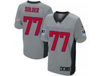 Men Nike NFL New England Patriots #77 Nate Solder Grey Shadow Limited Jersey