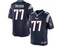 Men Nike NFL New England Patriots #77 Nate Solder Home Navy Blue Limited Jersey