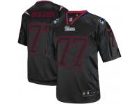 Men Nike NFL New England Patriots #77 Nate Solder Lights Out Black Limited Jersey