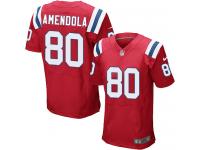 Men Nike NFL New England Patriots #80 Danny Amendola Authentic Elite Red Jersey