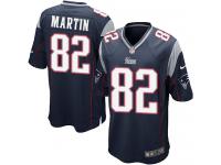 Men Nike NFL New England Patriots #82 Keshawn Martin Home Navy Blue Game Jersey