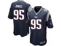 Men Nike NFL New England Patriots #95 Chandler Jones Home Navy Blue Game Jersey