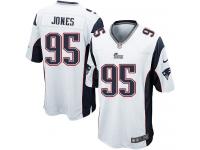 Men Nike NFL New England Patriots #95 Chandler Jones Road White Limited Jersey