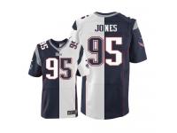 Men Nike NFL New England Patriots #95 Chandler Jones TeamRoad Two Tone Limited Jersey