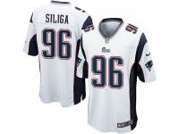 Men Nike NFL New England Patriots #96 Sealver Siliga Road White Game Jersey