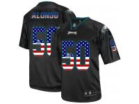 Men Nike NFL Philadelphia Eagles #50 Kiko Alonso Black USA Flag Fashion Limited Jersey