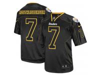 Men Nike NFL Pittsburgh Steelers #7 Ben Roethlisberger Lights Out Black Limited Jersey