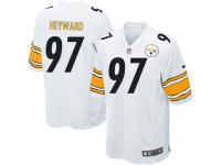 Men Nike NFL Pittsburgh Steelers #97 Cameron Heyward Road White Limited Jersey